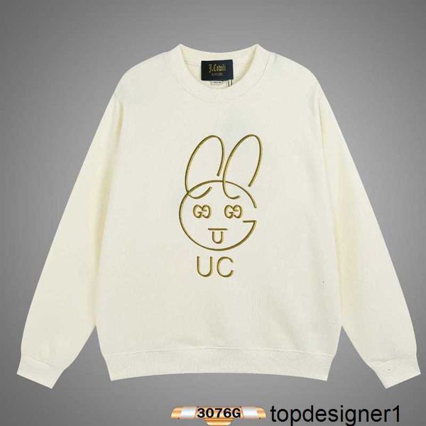 Дизайнерский женский свитер G Family, милый маленький белый кролик, свободный пуловер с круглым вырезом, модная одежда для пар, осень-зима, новый стиль 4CO6