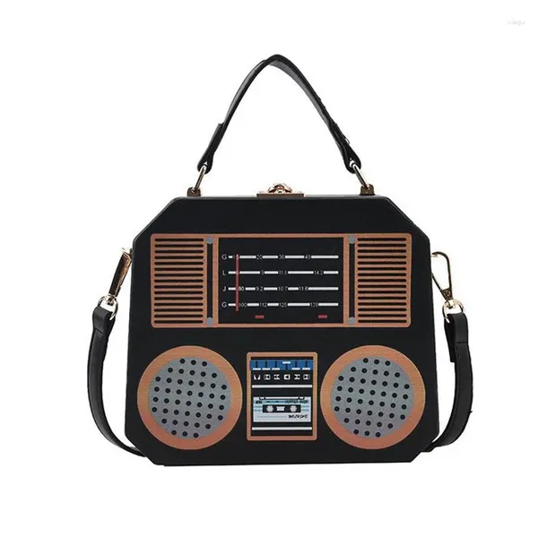 Bolsas de ombro 2024 estilo de rádio acrílico mulheres bolsa de embreagem caixa em forma de bolsas e bolsa designer festa noite crossbody