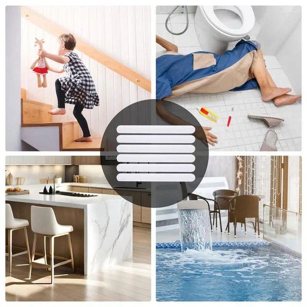 Tapetes de banho antiderrapantes adesivos de chuveiro antiderrapante tiras de banheira à prova d'água acessórios de banheiro adequados para escadas de cozinha