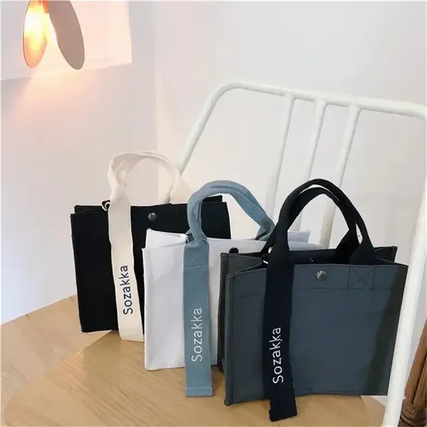 Sacos de compras atacado 100pcs saco em branco de lona de algodão laminado pode impresso nas fitas bolsas com alças fortes alças longas