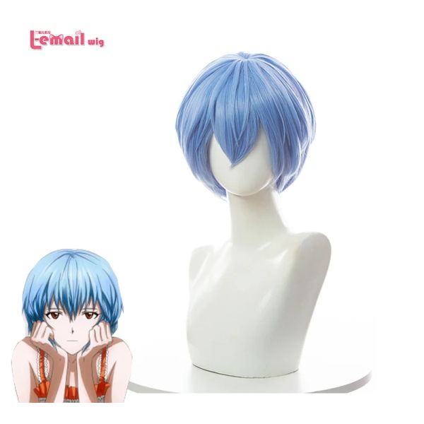 Wigs Lemail Wig Synthetic Hair Ayanami Rei Cosplay Wigs 30 см Короткий синий косплей парик Ayanami Rei парики теплостойкие парики