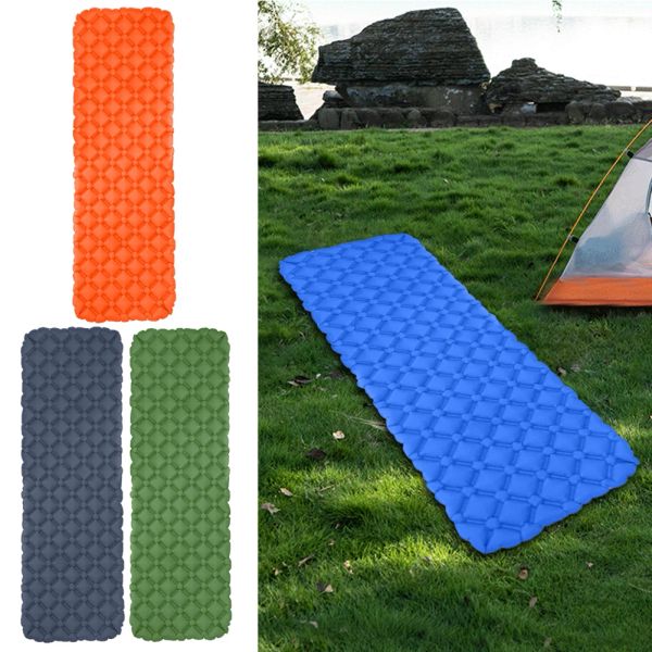 Colchão de acampamento ao ar livre Mat Ultralight TPU Tent de acampamento inflável Sleeping Space impermeável Economizando para equipamentos de trekking de jardim