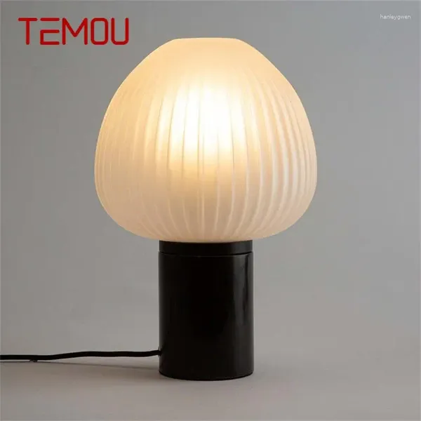 Lampade da tavolo TEMOU Lampada moderna Design semplice LED decorativo per comodino domestico Lampada da scrivania a fungo