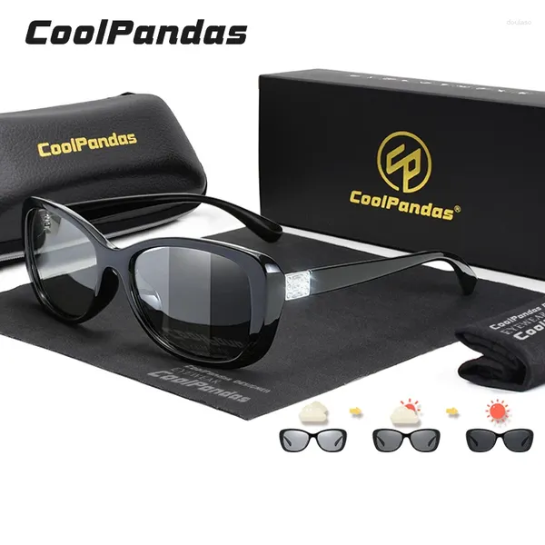 Sonnenbrille CoolPandas Polarisierte Pochromic Damen Chameleon Brille Getönte Goggle Sun UV400 feminino