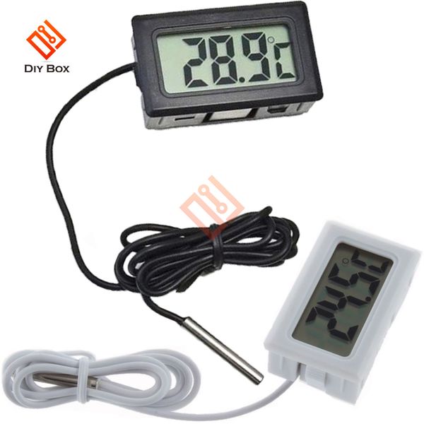 LCD Digital Thermometer-Temperatursensortemperaturmesser Thermostat Thermalregler Controller 1M 3M Kabelsonde FY-10