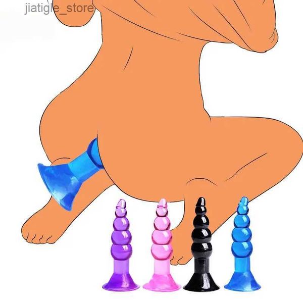 Andere Gesundheits Schönheitspunkte Jelly Anal Perlen SUTION CUP DILDO BUTTOL PROSTATE -Stimulator Vagina Masturbator Y240402