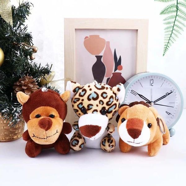 Parti Favorileri Hediyeler 10cm Tiger Jungle Brother Maymun Fil Doldurulmuş Hayvan Oyuncak Bebek Keychain Peluş