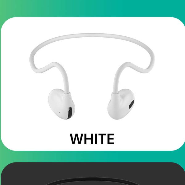 Fones de ouvido esportivos de condução óssea não intra-auriculares, fones de ouvido Bluetooth com bateria ultra longa