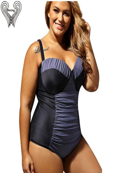 Costumi da bagno taglie forti Costume da bagno intero con ferretto super push up Donna Costumi da bagno interi sexy 2017 Costumi da bagno di grandi dimensioni4958160