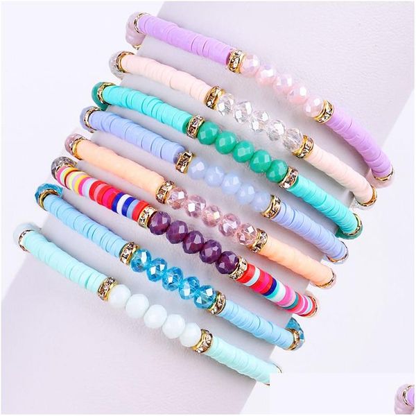 Frisado Novo 8 Estilos Mix Color Vidro Semente Bead Vsco Girl Frienship Pulseira Mulheres Boho Ajustável Pulseiras Pulseira Jóias Presentes F Dhcqj