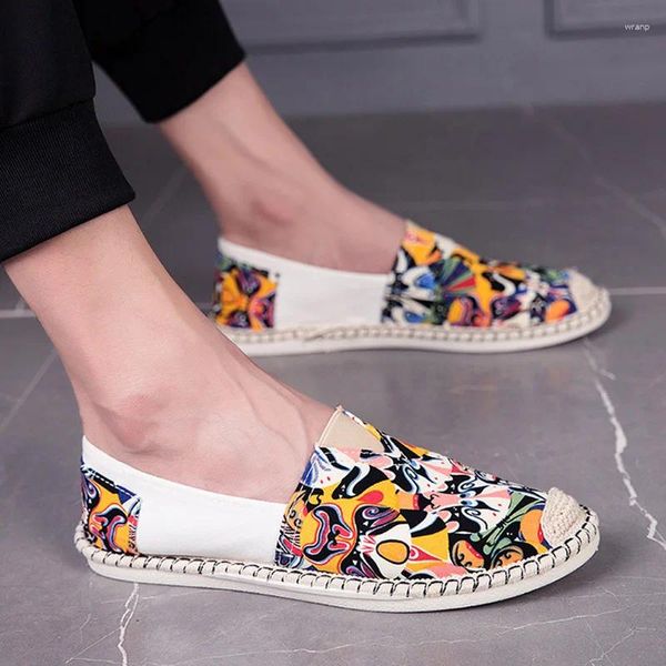 Yürüyüş Ayakkabıları Loafer Flats Tembel Çin tarzı Bahar Nefes Alabilir Bir Adım Tuval Bean Moda Sıradan Pekin Pamuk Pamuk