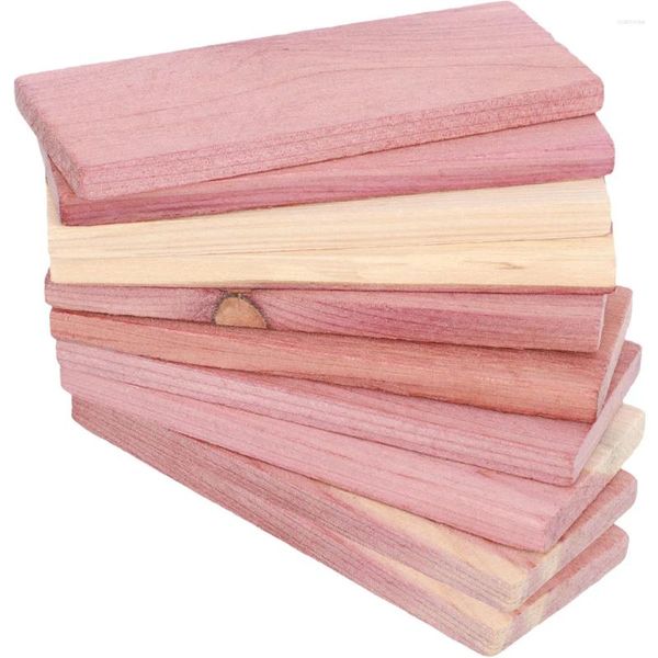 Caixas de armazenamento 10 PCs Cedro de insetos Blocks para casa para guarda -roupa Cedarwood Incense Decor Closet perfumado de madeira perfumado