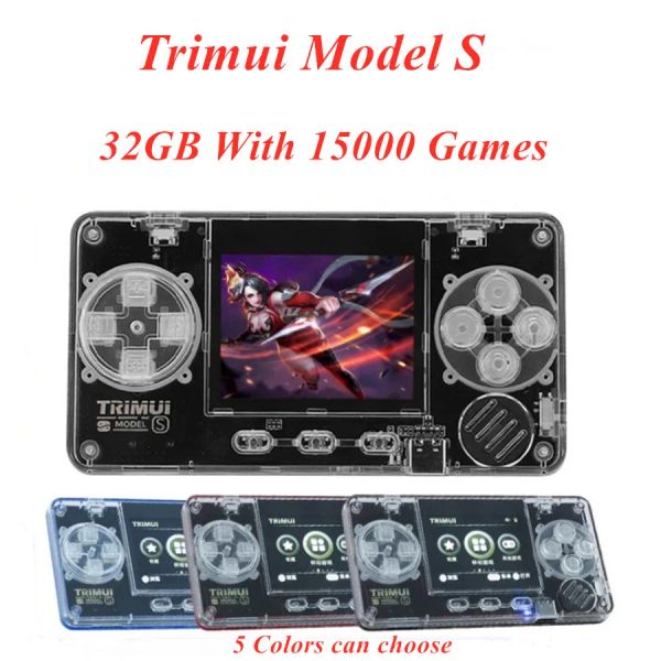 Spieler Neue 2,0 Zoll TRIMUI Model S A66 Version Mini Pocket Handheld-Spielekonsole 32 GB 15000 Retro-Videospiele Spielerkonsolen Kinder Geschenk