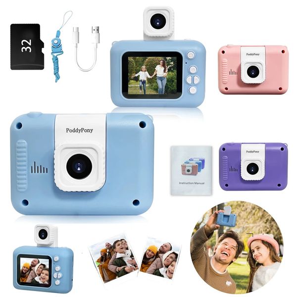 Kinder Kamera Spielzeug Flip Selfie 2 Zoll Mini Digital 1080P HD Video Recorder Für Kinder Kleinkind Pädagogische Geburtstag Urlaub geschenke 240319