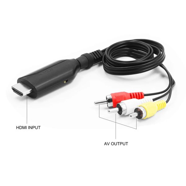 4K HD HDMI в RCA Converter AV/CVSB L/R Video Box HD 1080P 1920*1080 30 Гц HDMI2AV Поддержка NTSC PAL Выход HDMI в AV с PCBA