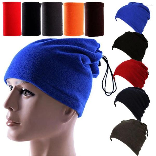 Bandane Polar Fleece Sciarpa da trekking Camping Maschera invernale Scaldacollo Tubo Ciclismo Copricapo Berretto per uomo Donna Cappelli da esterno Sciarpe