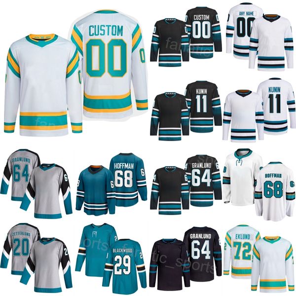 2024-25 Hóquei Alternativo 20 Fabian Zetterlund Jerseys Mulheres Crianças Homem 68 Mike Hoffman 72 William Eklund Luke Kunin Filip Zadina Mackenzie Blackwood Mikael Granlund