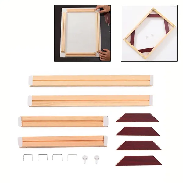 Frames Diy Fictes de madeira natural Frame para lona de parede pintando grande tamanho Poster Decoração de casas de pinheiro