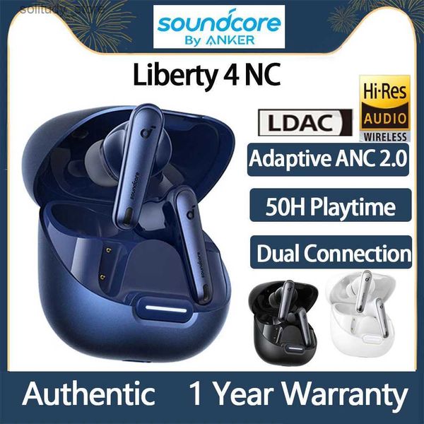 Handy-Ohrhörer Soundcore von Anker Liberty 4 NC, kabellose Kopfhörer mit Geräuschunterdrückung, TWS, echtes LDAC, hochauflösendes Q240402