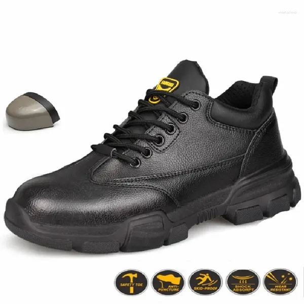 Botas sapatos de segurança de trabalho homens tênis de aço toe punctura-prova leve impermeável indestrutível