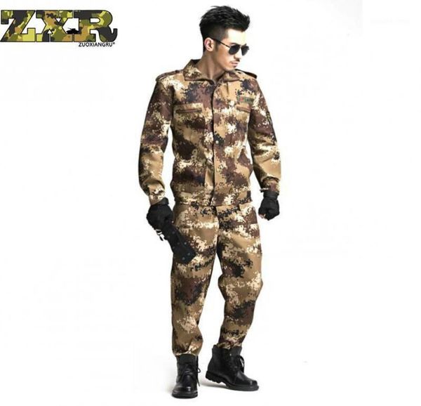 MEN039S JAKETS Zuoxiangru US Army Camouflage Kleidung Set Männer Taktische Soldaten Kampfjacke Anzug Multicam Camo Uniform Clothi9768729