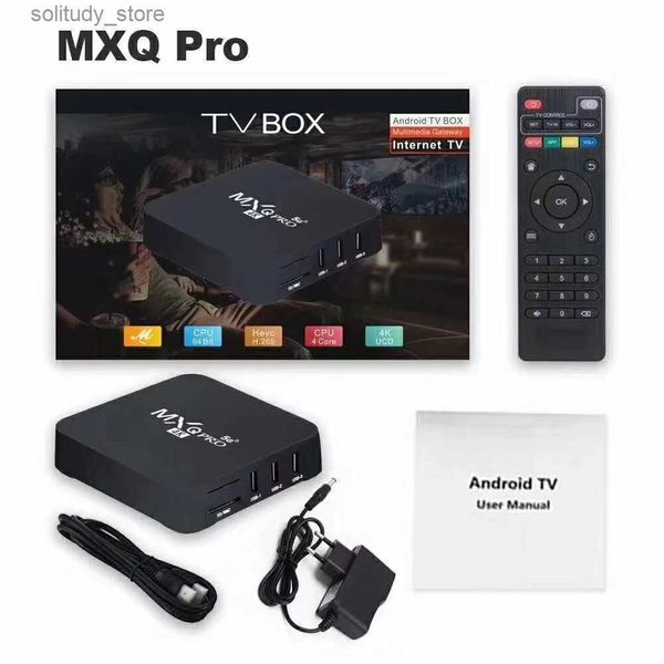 Set Top Box MXQpro RK3228A 64GB/16GB/8GB Android Smart TV 4K Media Player Home Theater Controle Remoto Q240402