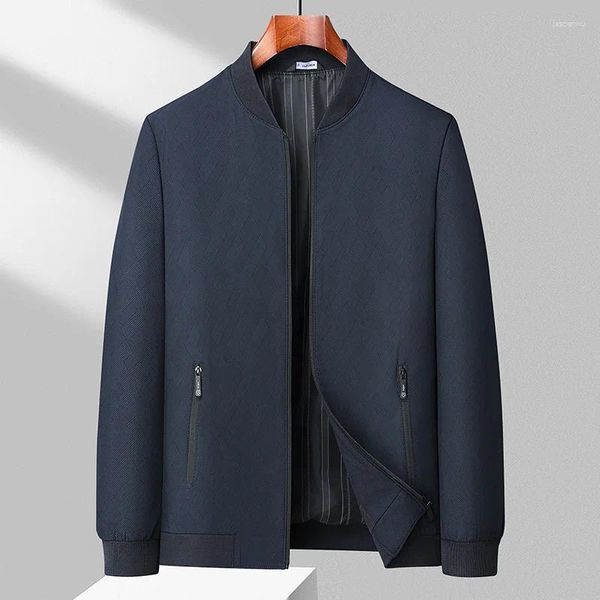 Giacche da uomo Collezione Primavera Estate 2024 Cappotto esecutivo classico ufficiale cinese da uomo Nero Navy Abiti per il tempo libero Moda aziendale