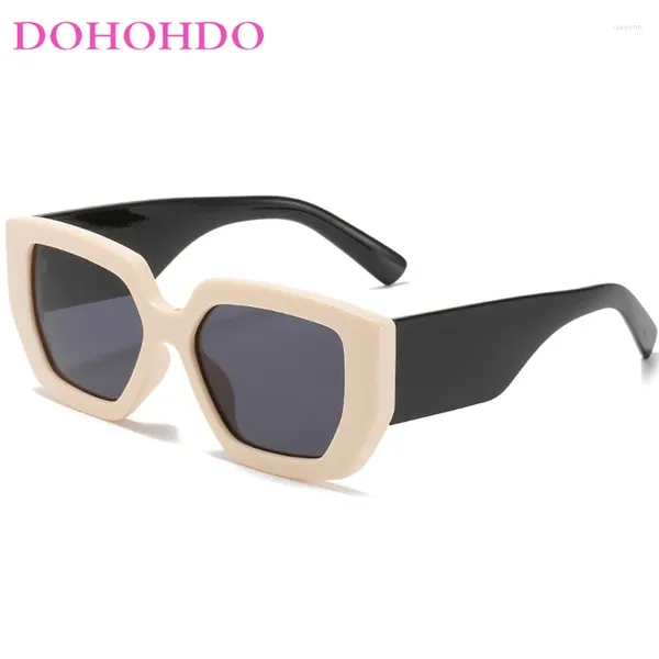 Óculos de sol dohohdo moda quadrado perna larga homens 2024 mulheres óculos de sol de alta qualidade retro uv400 tons gafas de sol