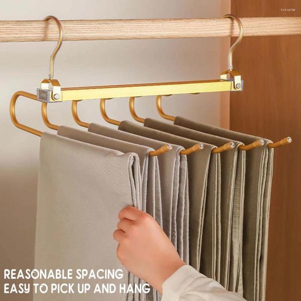 Cabides de poupança de espaço cabide rack 6 em 1 rack de secagem dobrável pant quarto guarda-roupa casaco organizador armazenamento