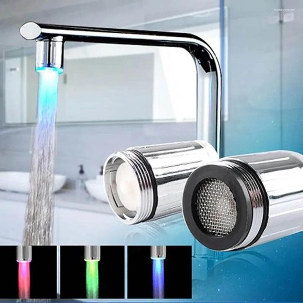 Rubinetti della cucina Materiale in ottone Illuminazione luminosa LED Rubinetto dell'acqua Rubinetto per doccia Ugello per lavabo Termostato per riscaldatore del bagno