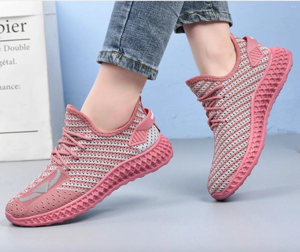 Scarpe casual Scarpe da ginnastica da donna Mesh Stringate da donna Zeppe sportive Chunky da donna vulcanizzata per