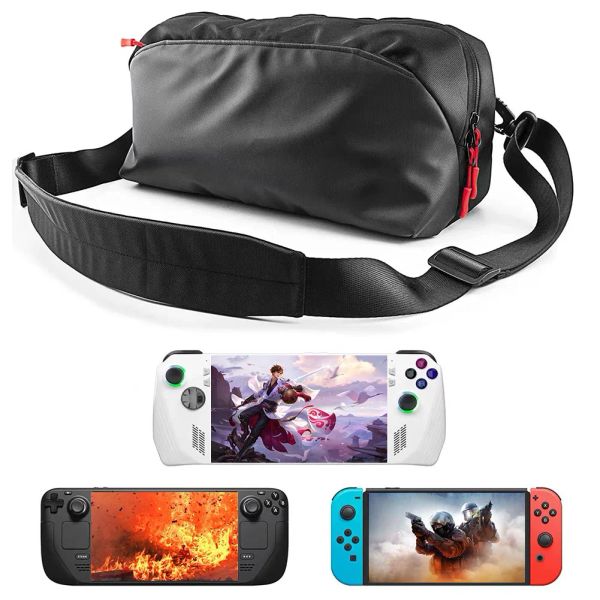 Sacos portátil caso de transporte para asus rog aliado para plataforma vapor para nintendo switch console jogo à prova dwaterproof água bolsa ombro pano oxford