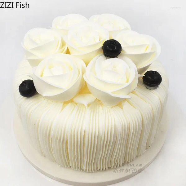 Stampi da forno in plastica compleanno torta finta modello crema decorazione dessert vetrina decorazione decorazione campione di simulazione