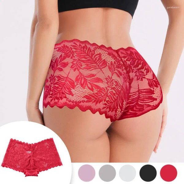 Calcinha feminina 3 pcs mulheres rendas curtas florais roupa interior meninas sexy senhoras belas cuecas lingerie