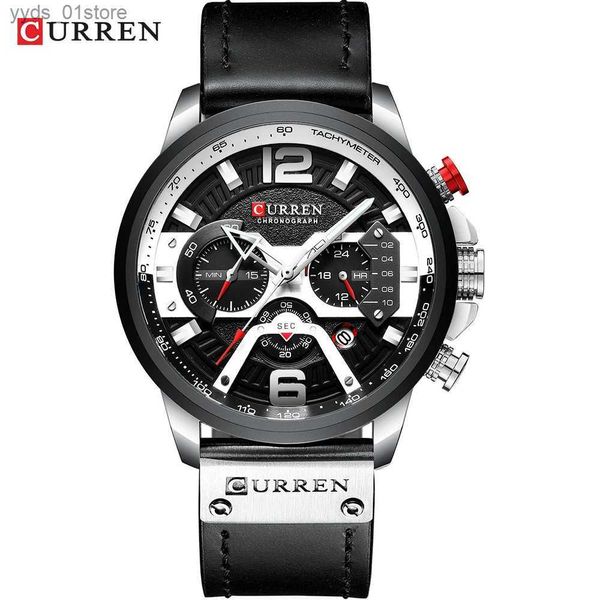 Armbanduhren Luxus für Männer Quarz Chronogrh Sport Wasserdicht Mann es Militär Mode Edelstahl Armbanduhr L240402