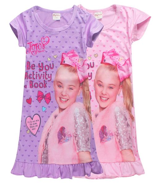 Jojo Siwa vestiti Estate 412t bambini ragazze Jojo Siwa abiti stampati abiti da principessa per bambini abiti firmati ragazze SS3192580057