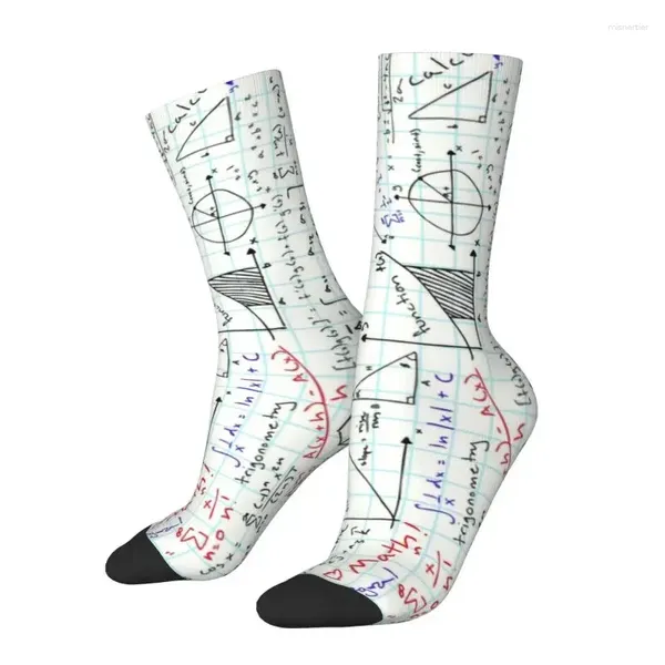 Мужские носки с модным принтом, домашнее задание по математике для мужчин и женщин, эластичные летние, осенне-зимние, математическая команда учителей математики