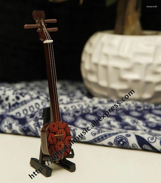 Dekorative Figuren, Miniatur-Sanxian-Modell mit Ständer und Koffer, Mini-Musikinstrument, Ornamente, traditionelle chinesische Geschenke