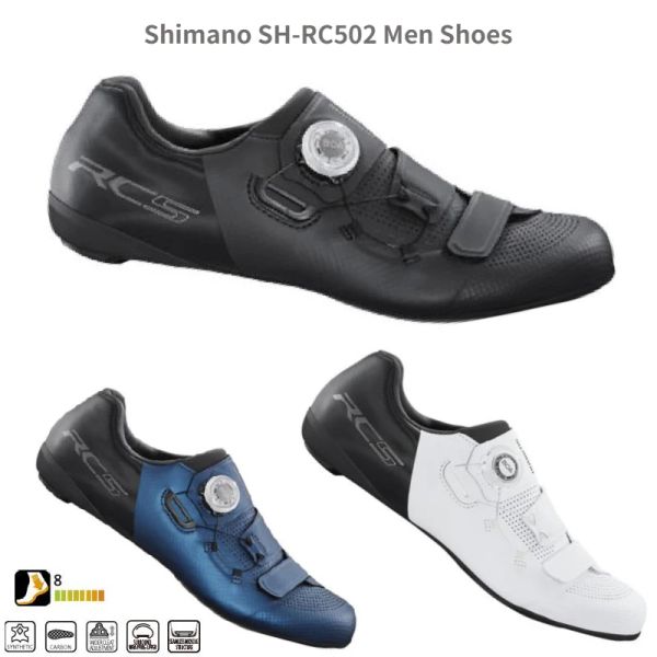 Schuhe 2022 Neues Shimano SH RC5 RC502 RP5 Straße Schuhe Standard oder Mega (Breite) Entlüftung Carbon Road Schuhe Road Schlosses Schuhe Radsportschuhe