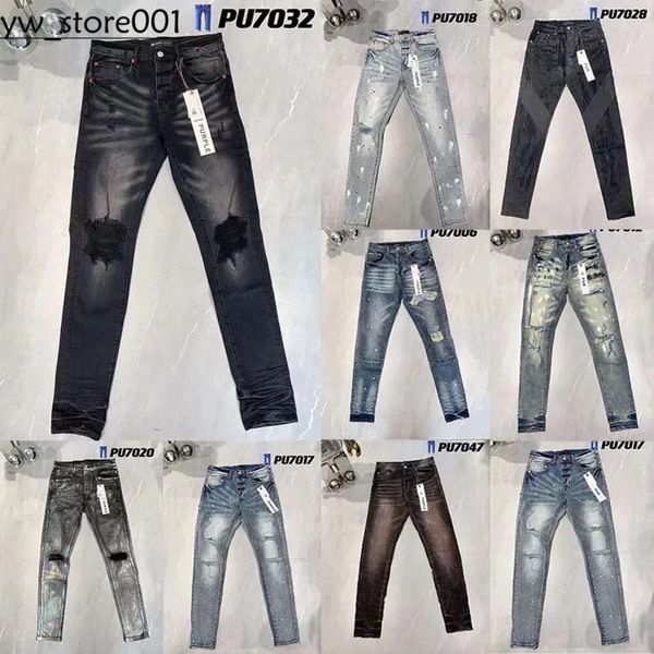 Lila Jeans, Herrenjeans, hochwertige bestickte Vintage-Jeans, lila Jeans, Designer-Biker, schmale, gerade Jeanshose, Straße, trendige, lässige, lila Jeans, Kinderhose 2848