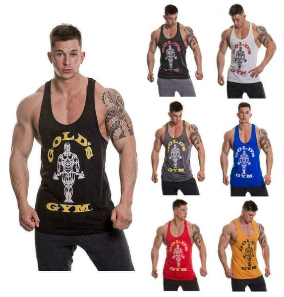 DIRUIJIE 1400 30Color Mens Golds Gym Vest Muscle Joe Tank Top Fitness Stringer Bodybuilding Muscle Tee4734332