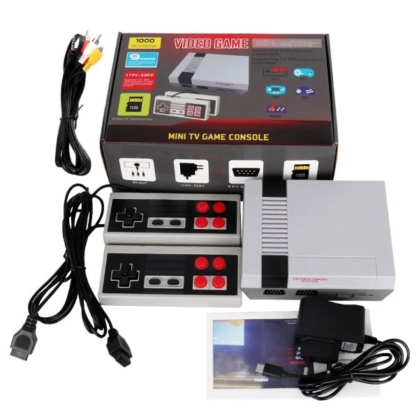 Console 5 simulatori 1000 Giocatori di giochi classici Console per videogiochi retrò Supporto download di schede di gioco Per controller di gioco nes Uscita TV HD