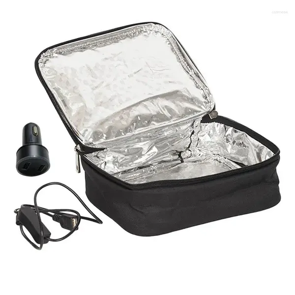 Tragbarer USB-Wärmer, beheizter Lunchbox-Behälter, verschiedene Lebensmittel, Autotasche, 2-in-1, beheizt, isoliert