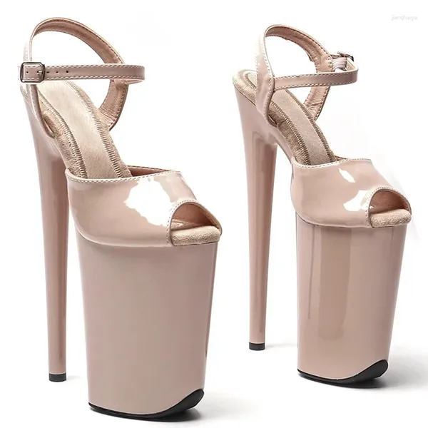 Sapatos de dança laijianjinxia 23cm/9 polegadas pu superior sexy exótico plataforma de salto alto sandálias festa pólo 064