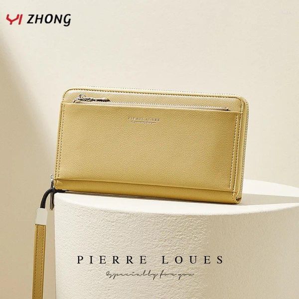 Geldbörsen YIZHONG Langes Armband für Frauen Kartenhalter Geldbörsen Hochwertige Designer-Telefontasche Große Kapazität Reisebrieftasche