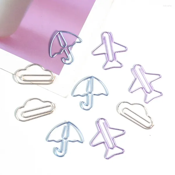Ganchos 10 pçs imitação avião guarda-chuva nuvem forma clipe de papel casa pendurado diy acessórios de cristal decoração de natal gancho