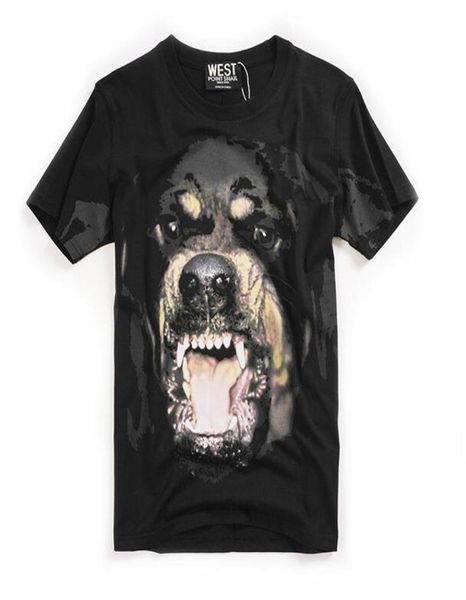 Magliette punk moda uomo Rottweiler Maglietta con stampa Hip Hop Skateboard Street Magliette in cotone Tee Dog4142854