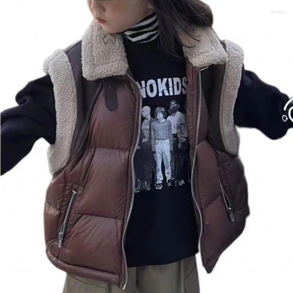 Jaquetas meninas jaqueta colete lã espessura crianças casacos crianças outerwear outono primavera 23-a21