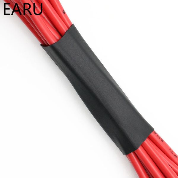 1 metre 2: 1 Siyah 15mm 16mm 18mm 20mm 22mm 25mm 28mm 30mm 35mm 40mm Isı Büzülmesi Heatshrink Boru Tüpü Dropship