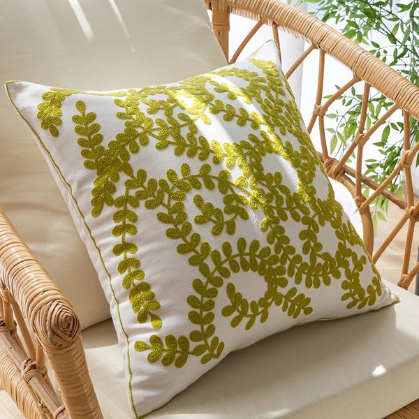 Grüne Blätter Lilie des Talblütenblätterte Kissenbezug Kissenbedeckung Morden lässig Baumwollkoffer Sofa Schlafzimmer Decro 45x45 cm 240327